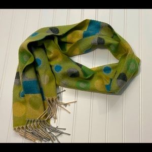 Soft Scarf. Green, Blue, Grey, Charcoal. Tassel Ends
